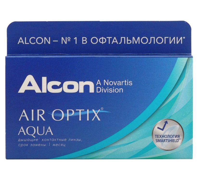 фото Air optix aqua (3 линзы) + biotrue 300 мл.(8.6, -2.50)