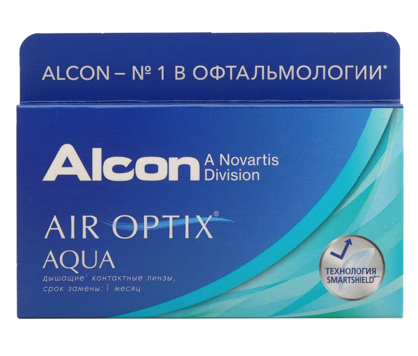 фото Air optix aqua (3 линзы) + biotrue 300 мл.(8.6, -2.00)