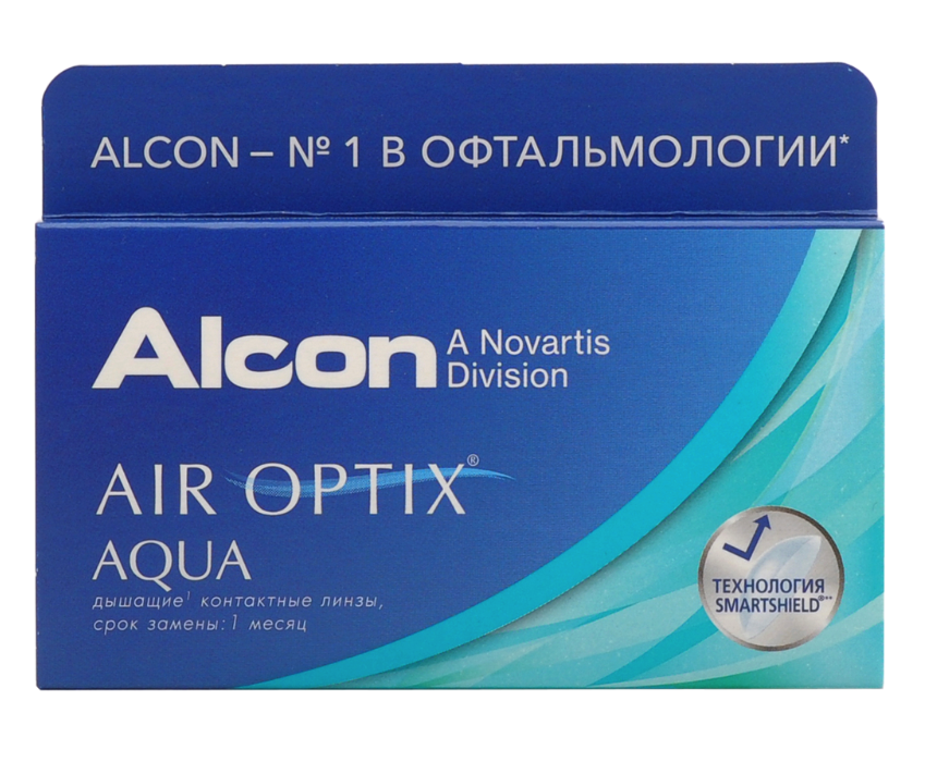 фото Air optix aqua (3 линзы) + biotrue 300 мл.(8.6, -1.00)