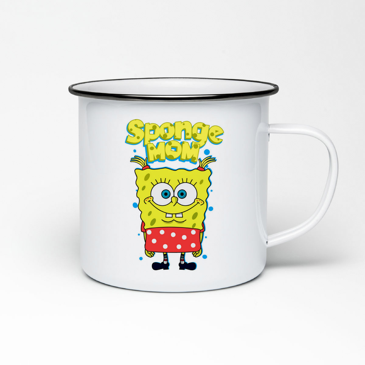 

Кружка металлическая CoolPodarok Прикол. Семья. Sponge mom. Спэнч Боб мама