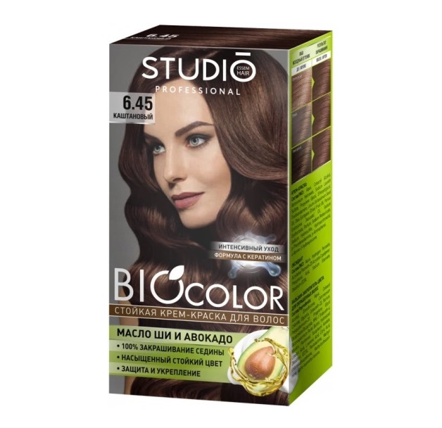 Крем-краскадля волос СТУДИО BIOCOLOR 6,45 Каштановый 2 упаковки