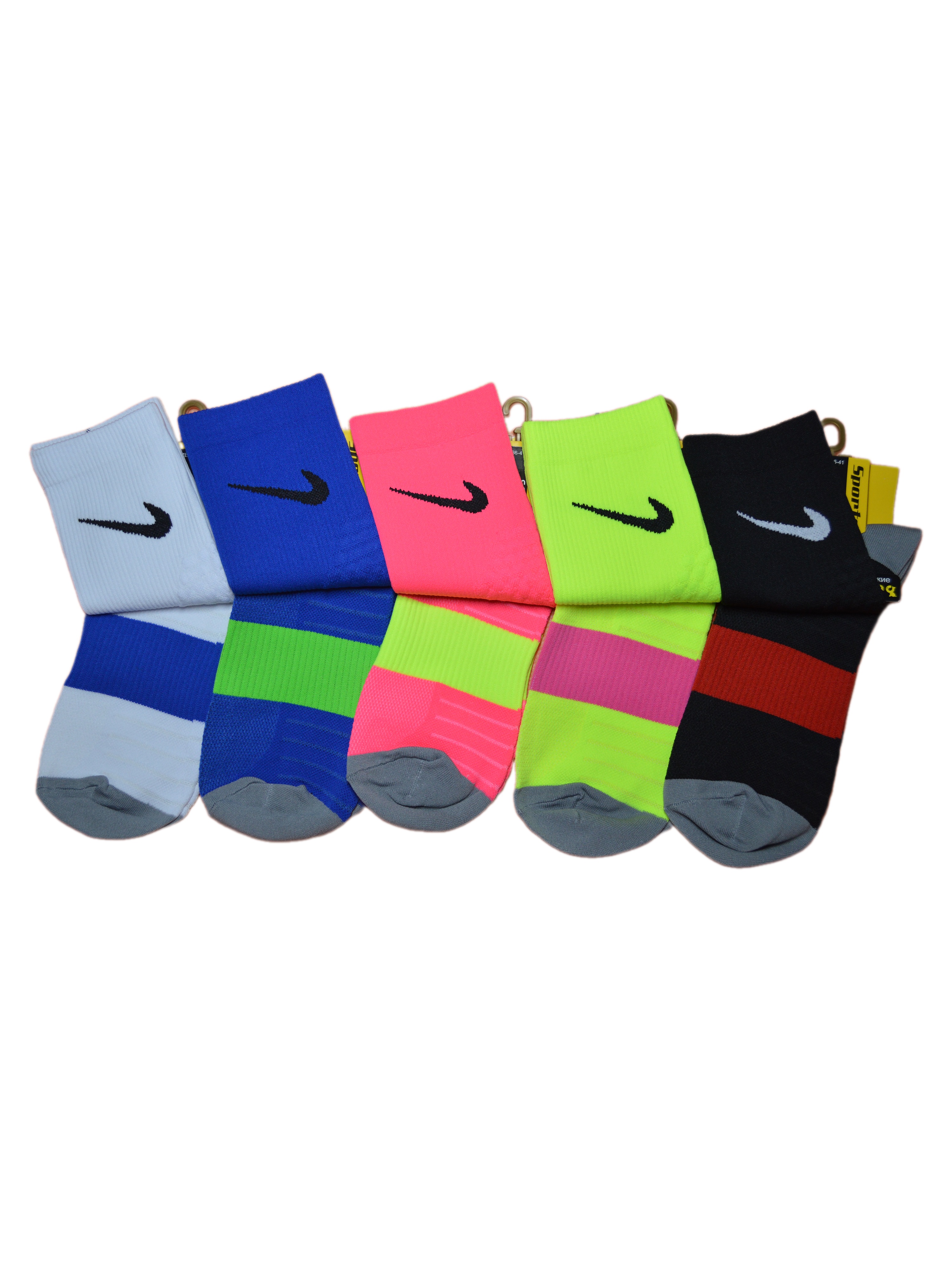 Комплект носков женских Nike NI-SS-Neon_5 разноцветных 36-41, 5 пар