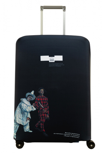 фото Чехол для чемодана routemark пьеро-арлекин черный, 70,5х51,5