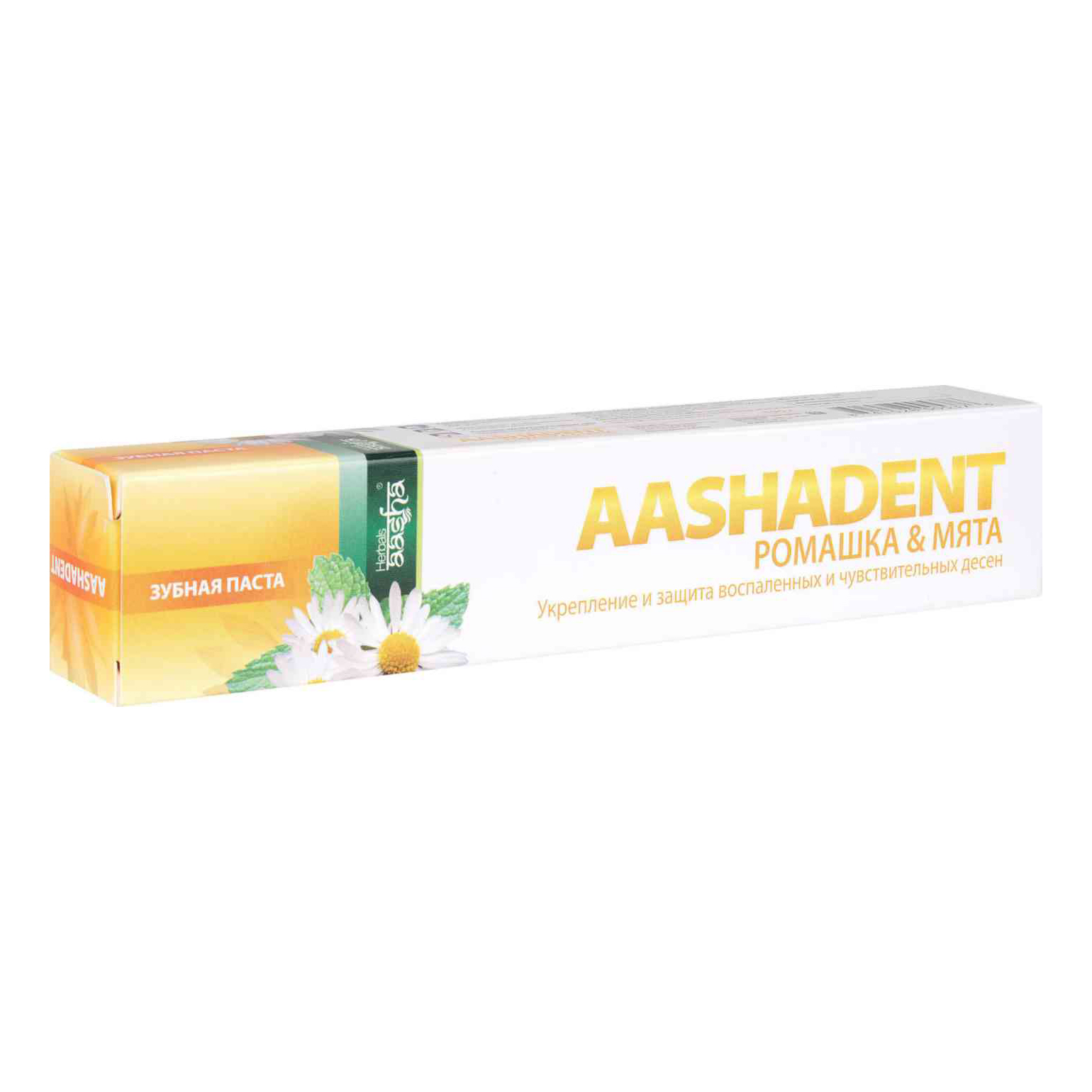 Зубная паста Aasha Herbals Aashadent Ромашка и мята 100 г r o c s baby зубная паста душистая ромашка 45 гр