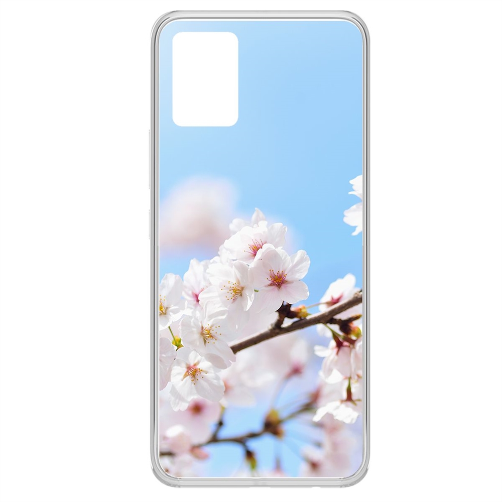 

Чехол-накладка Krutoff Clear Case Цветение для Vivo V20