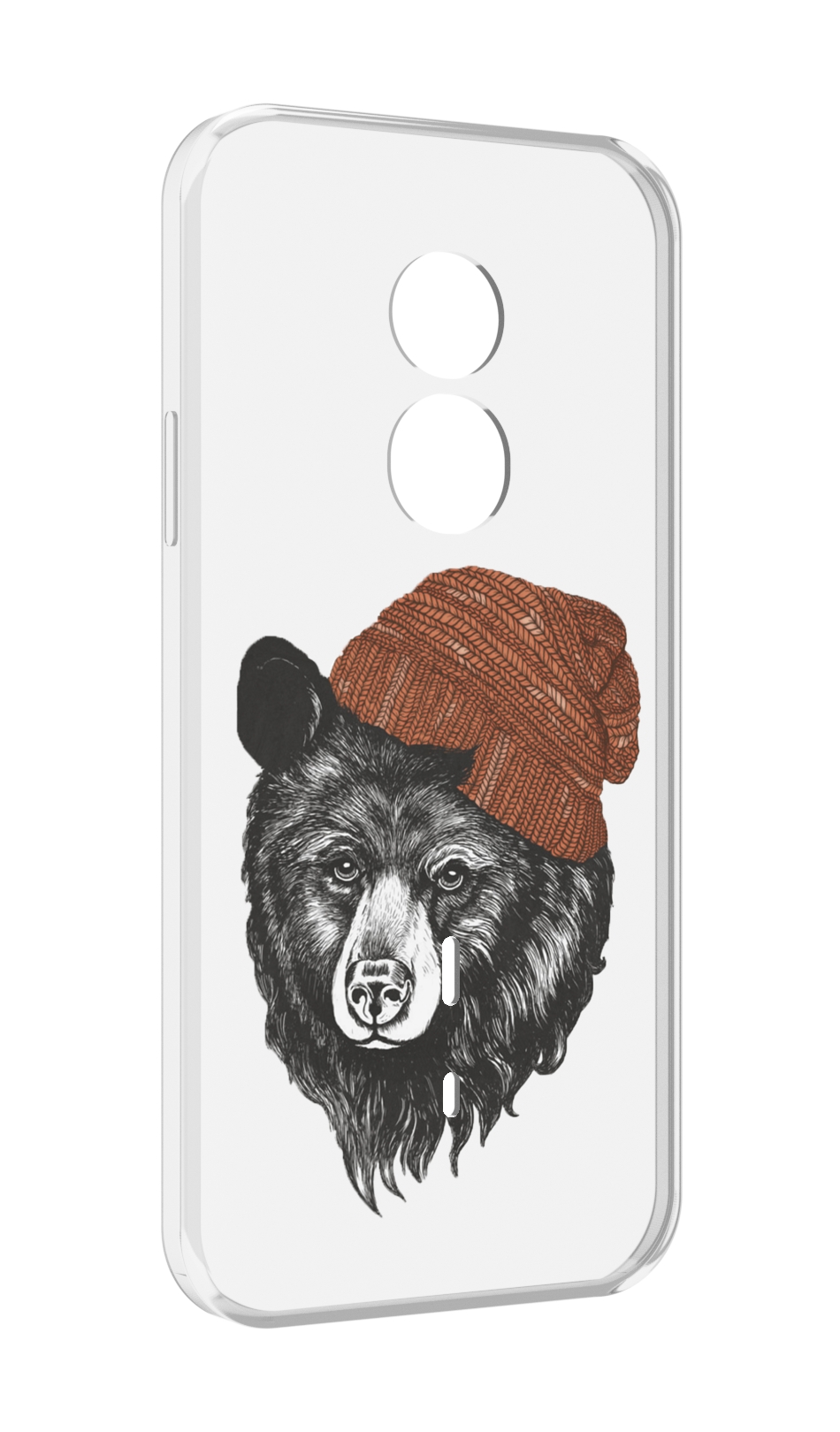 

Чехол MyPads Медведь в шапке 2 для Doogee S51, Прозрачный, Tocco