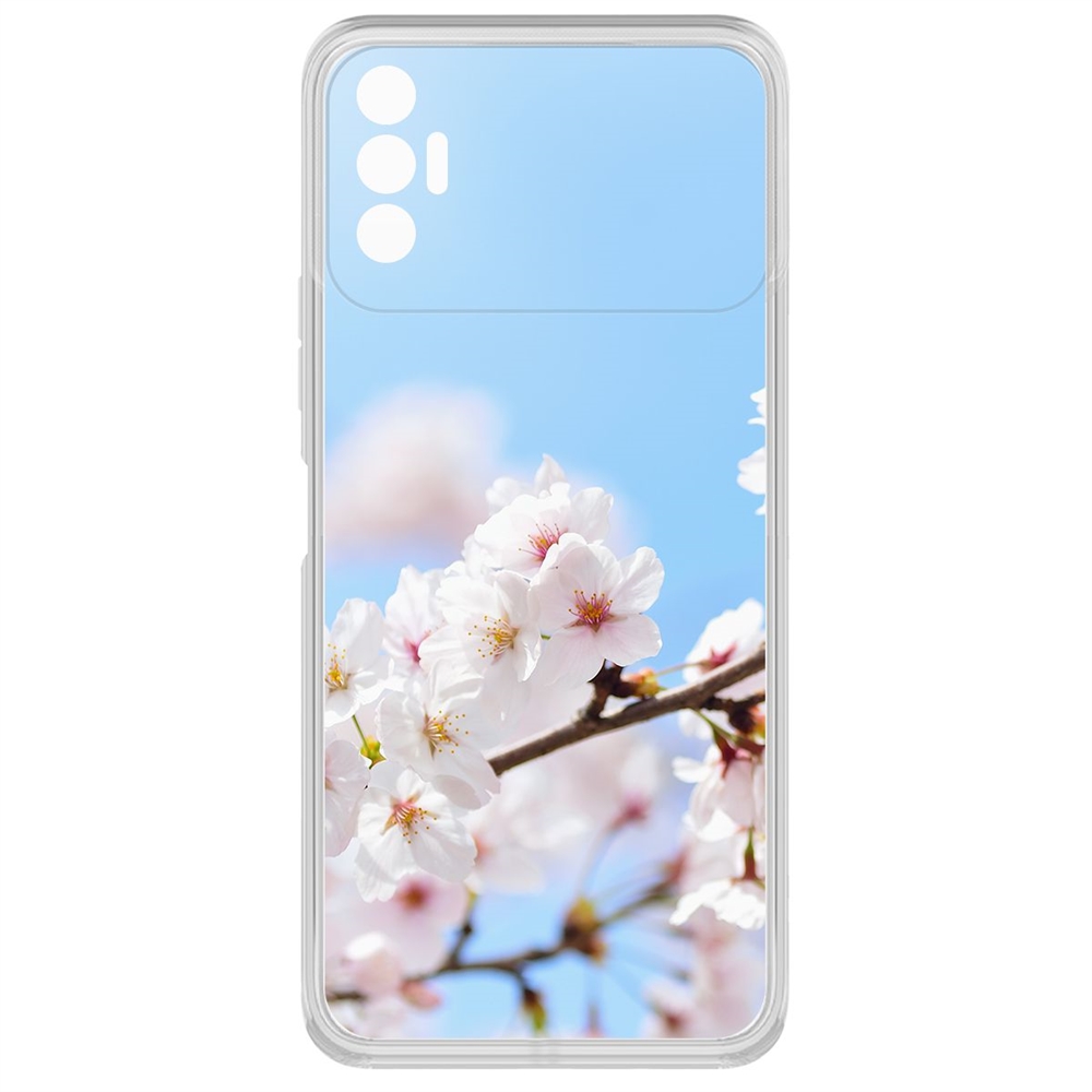 фото Чехол-накладка krutoff clear case цветение для tecno spark 8p