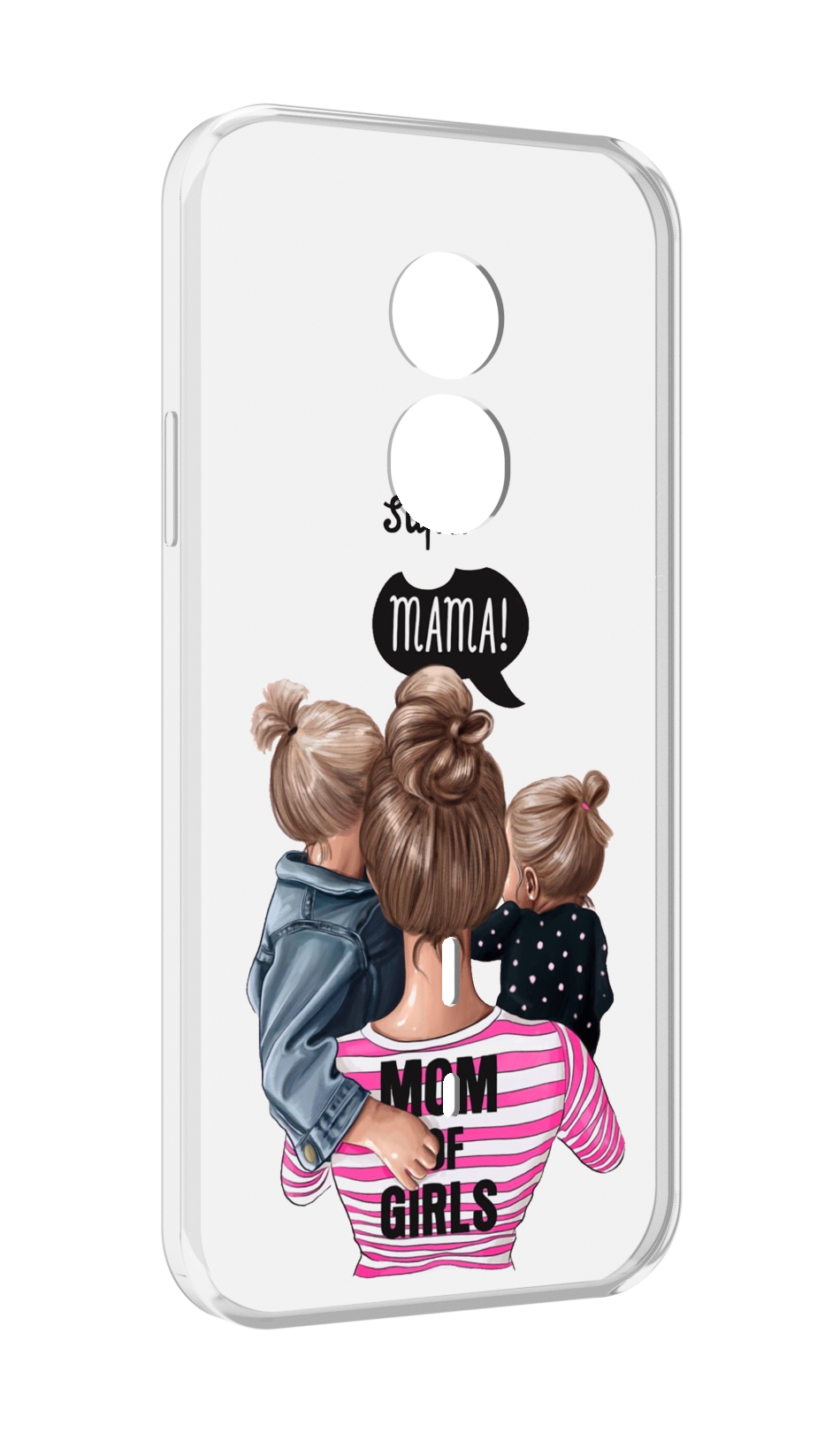 

Чехол MyPads Мама-девочек женский для Doogee S51, Прозрачный, Tocco