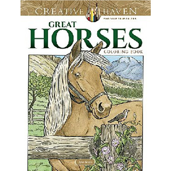 

Creative Haven Great Horses Coloring Book / Green John