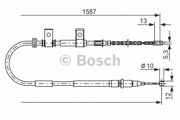 

Трос Стояночного Тормоза Снеvrоlет Lаnоs 1587Мм BOSCH 1987477717