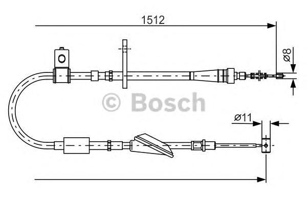 

Тормозной Трос BOSCH 1987482176