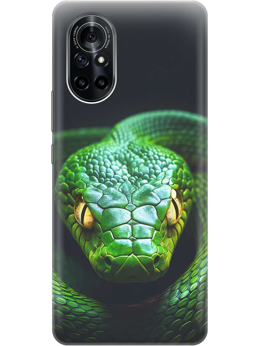 

Силиконовый чехол на Huawei Nova 8 с принтом "Зеленая змея", Прозрачный;черный;серебристый;зеленый, 731079513