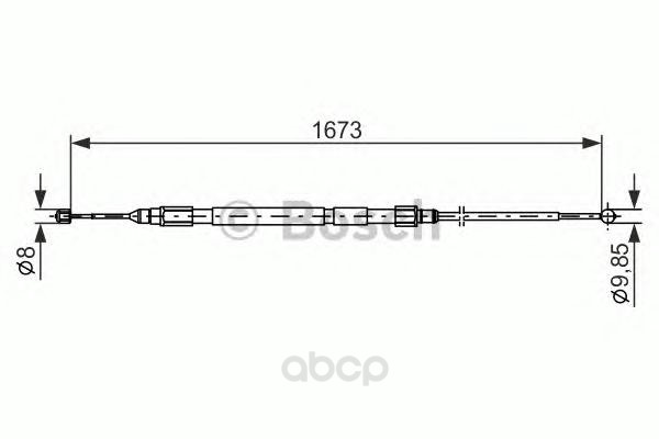 

1 987 477 947_Трос Ручника Правый L=1673/1170 Вмw Е60/Е61 Аll 03> BOSCH 1987477947