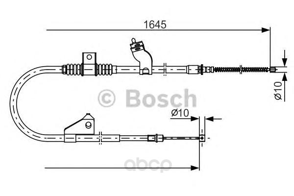 Трос Стояночного Тормоза Сiтrоеn С-Сrоssеr 07-> BOSCH 1987482275