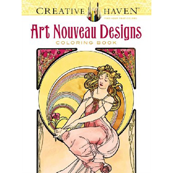 

Creative Haven Art Nouveau Designs Coloring Book / Mucha Alphonse Marie