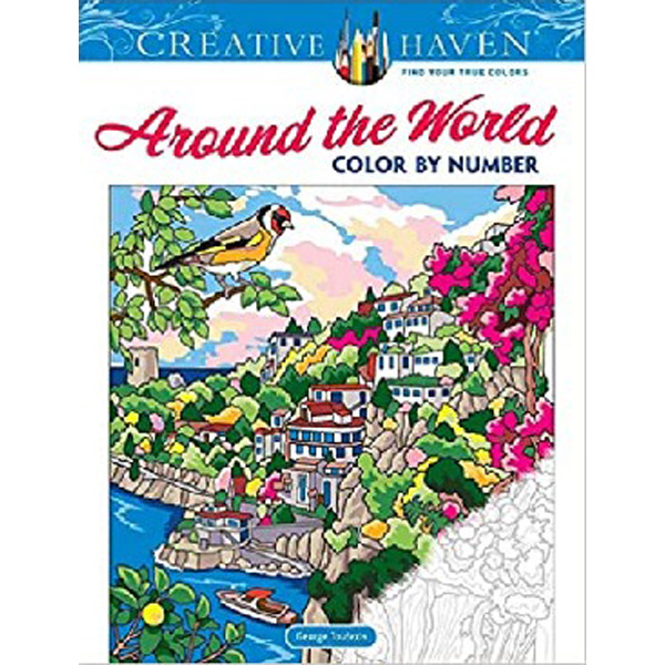 

Creative Haven Around the World Color by Number Coloring Book / Toufexis George