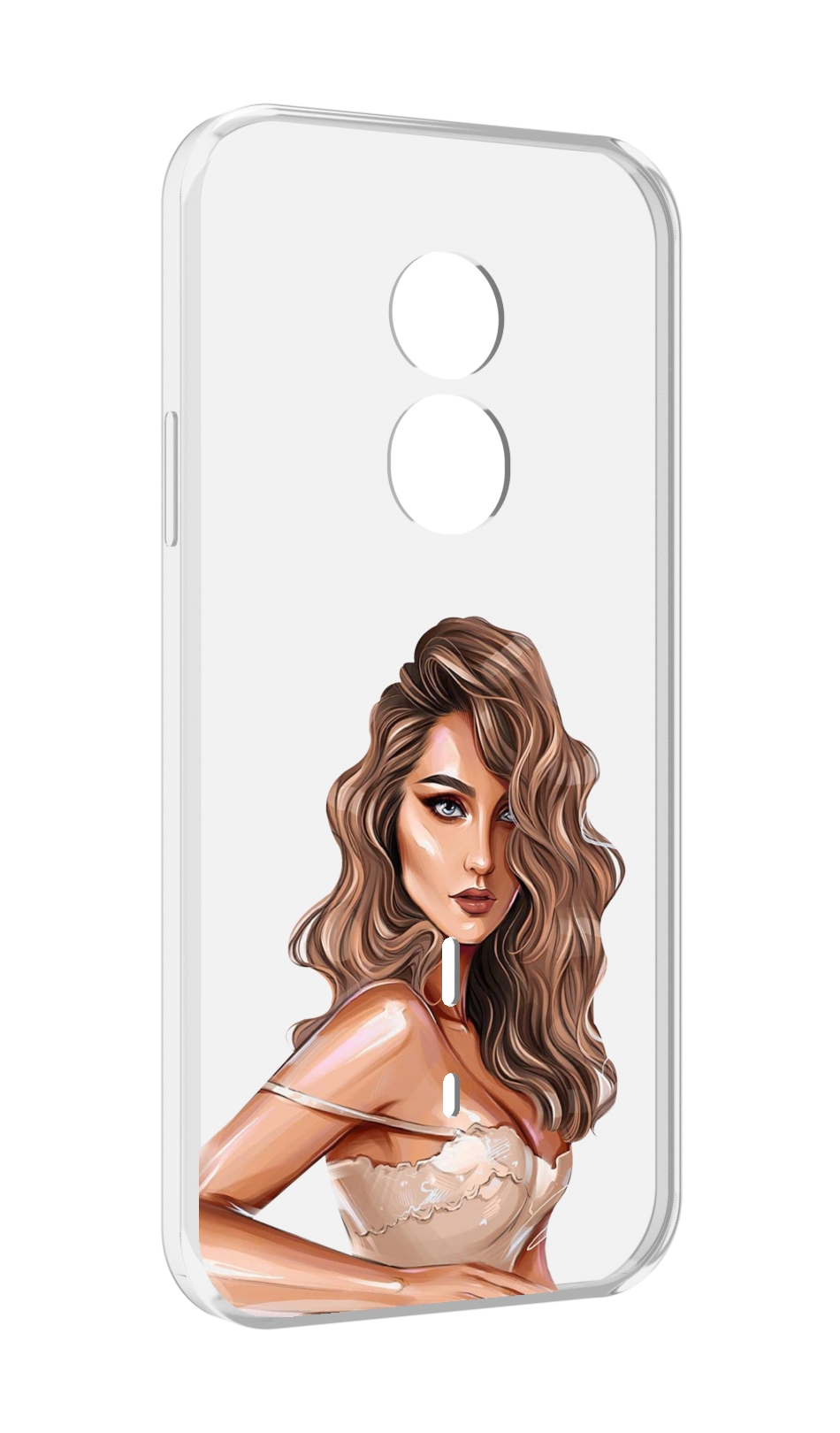 

Чехол MyPads Кудрявая-девушка женский для Doogee S51, Прозрачный, Tocco