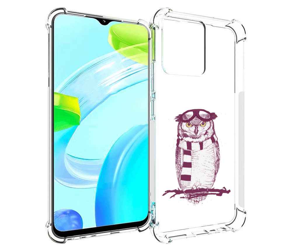 Чехол MyPads сова-летчик для Tecno Phantom X2