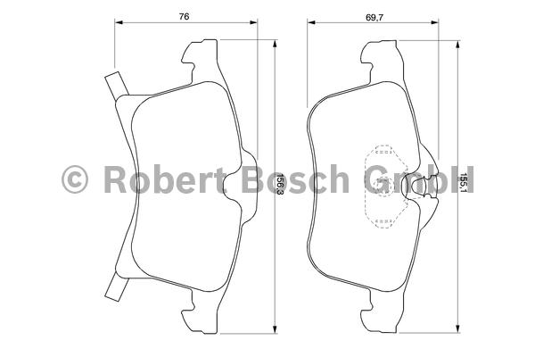 

Тормозные колодки Bosch передние для Opel Astra G, Zafira A, Zafira B 986424707