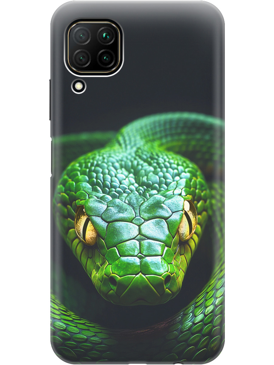 

Силиконовый чехол на Huawei P40 Lite с принтом "Зеленая змея", Прозрачный;черный;серебристый;зеленый, 722839713