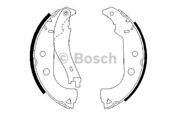 Тормозные колодки Bosch задние барабанные 986487629
