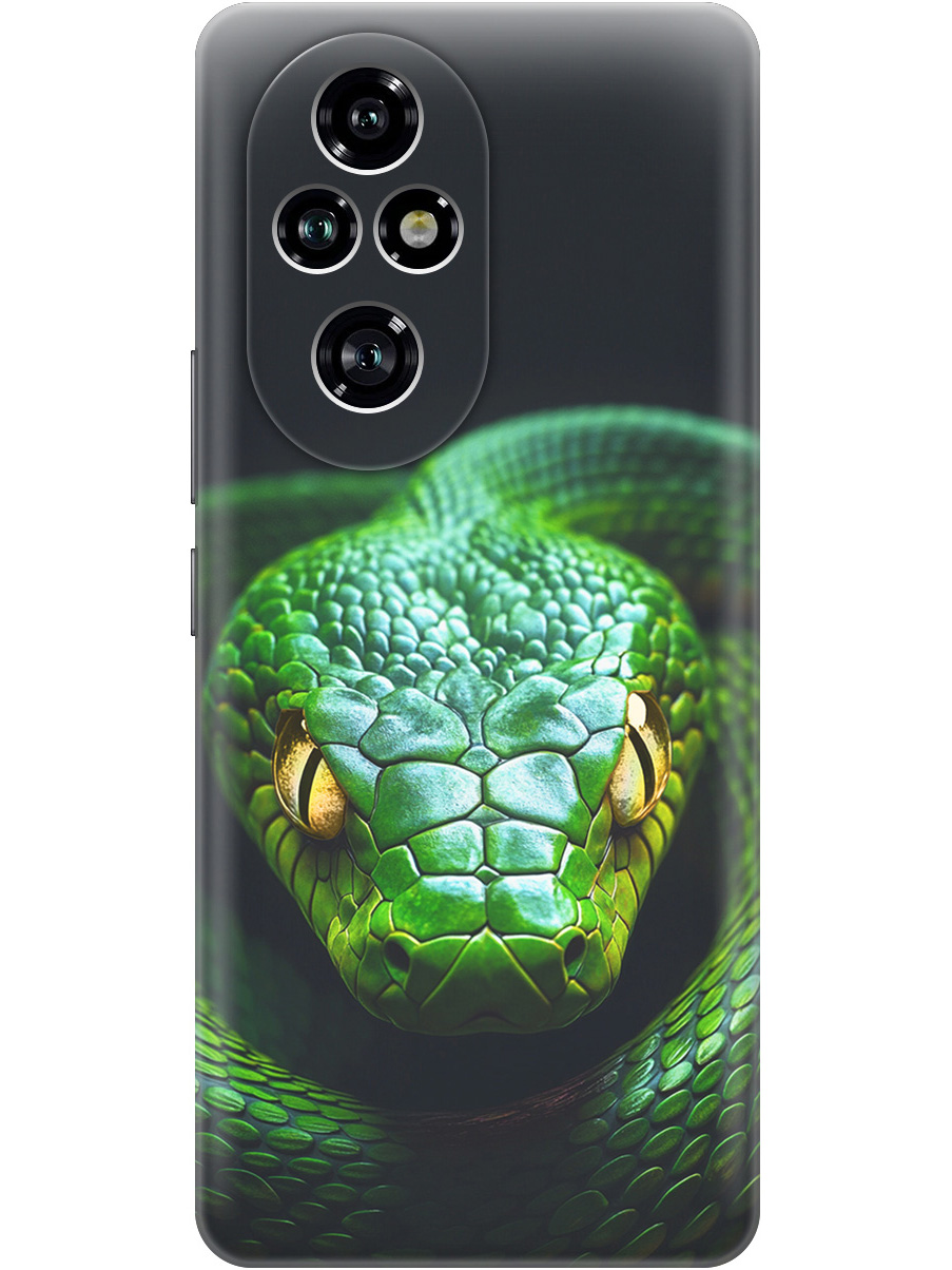 

Силиконовый чехол на Honor 200 pro с принтом "Зеленая змея", Прозрачный;черный;серебристый;зеленый, 783979613