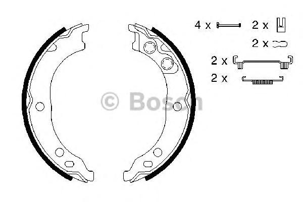 

Тормозные колодки Bosch стояночного тормоза 986487712