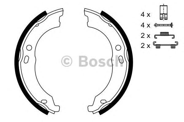 

Тормозные колодки Bosch задние барабанные 986487726