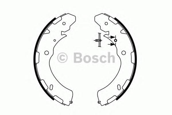 Тормозные колодки Bosch задние барабанные 986487758 100054629405