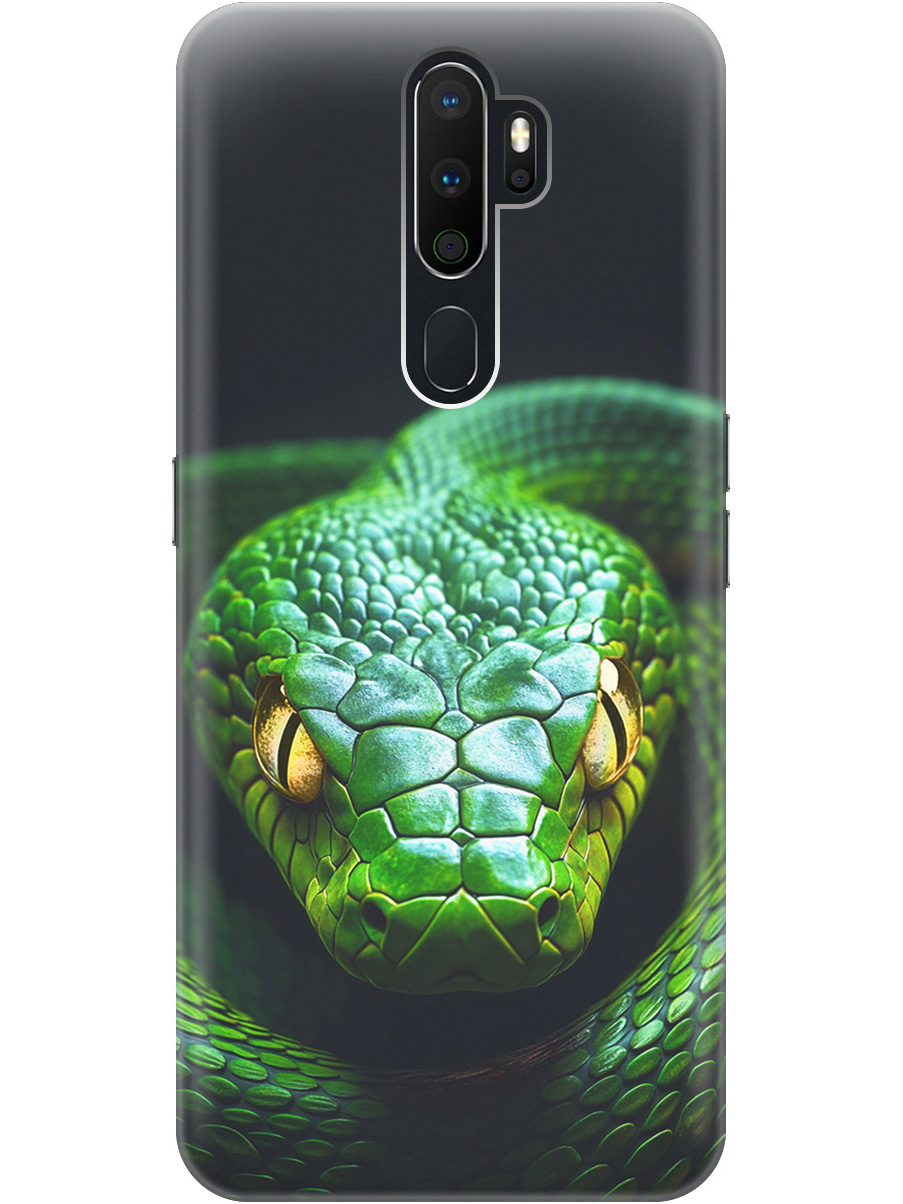 

Силиконовый чехол на Oppo A5 (2020) / A9 (2020) с принтом "Зеленая змея", Прозрачный;черный;серебристый;зеленый, 726151313