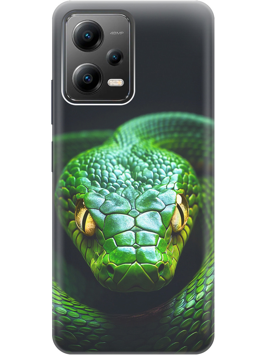 

Силиконовый чехол на Poco X5 5G с принтом "Зеленая змея", Прозрачный;черный;серебристый;зеленый, 767959613