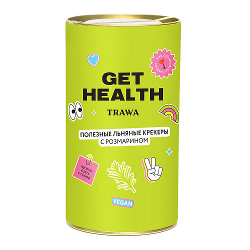 Крекеры Льняные С Розмарином От Get Health Trawa 160 Г