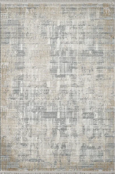 

Ковер Stella 0580A L,Grey-White ворс 9 мм Полиэстер 40% + Полипропилен 60% 1,6x2,3 м