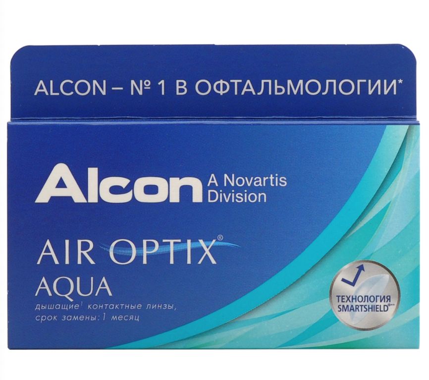 Купить Aqua 6 линз + Biotrue, Air Optix Aqua (6 линз) + Biotrue 300 мл.(8.6, -3.75)