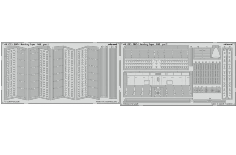 фото Фототравление eduard 481023 sbd-1 закрылки 1/48