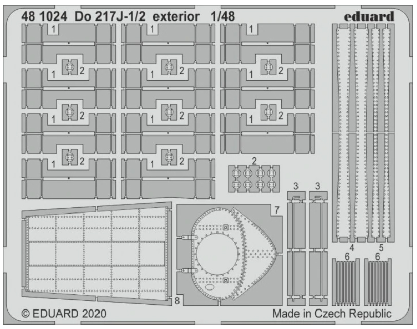 фото Фототравление eduard 481024 do 217j-1/2 экстерьер 1/48