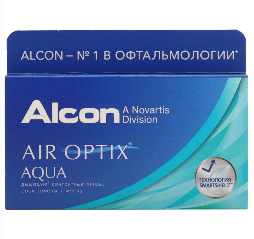 фото Air optix aqua (6 линз) + biotrue 300 мл.(8.6, -2.25)