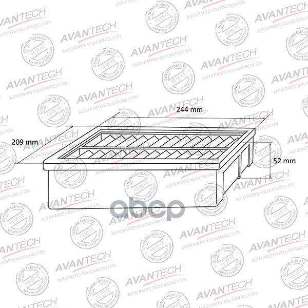 фото Фильтр воздушный avantech avantech арт. af0108