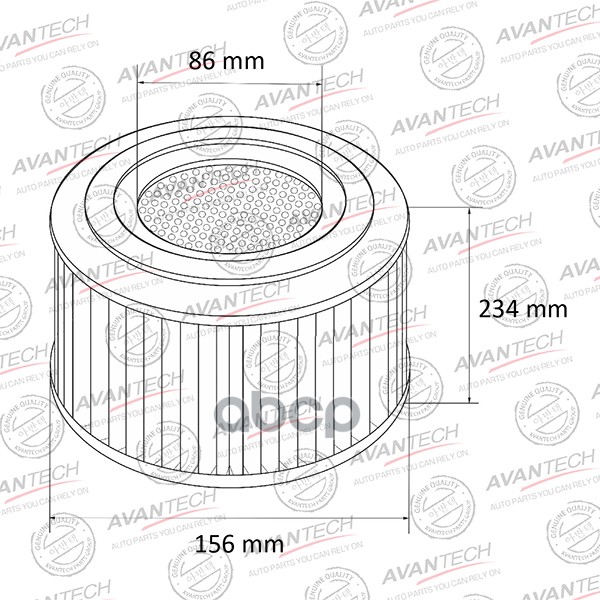 

Фильтр Воздушный Avantech (С Пропиткой) AVANTECH арт. AF0422W