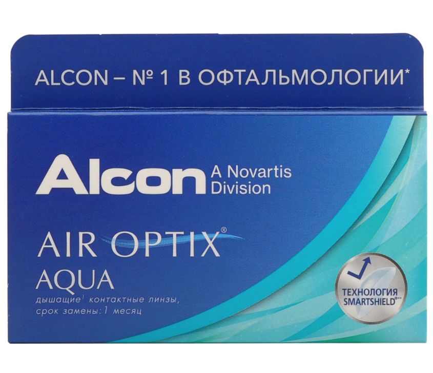 фото Air optix aqua (6 линз) + biotrue 300 мл.(8.6, -0.50)