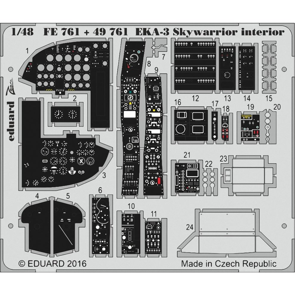 фото Фототравление eduard fe761 eka-3 skywarrior интерьер 1/48