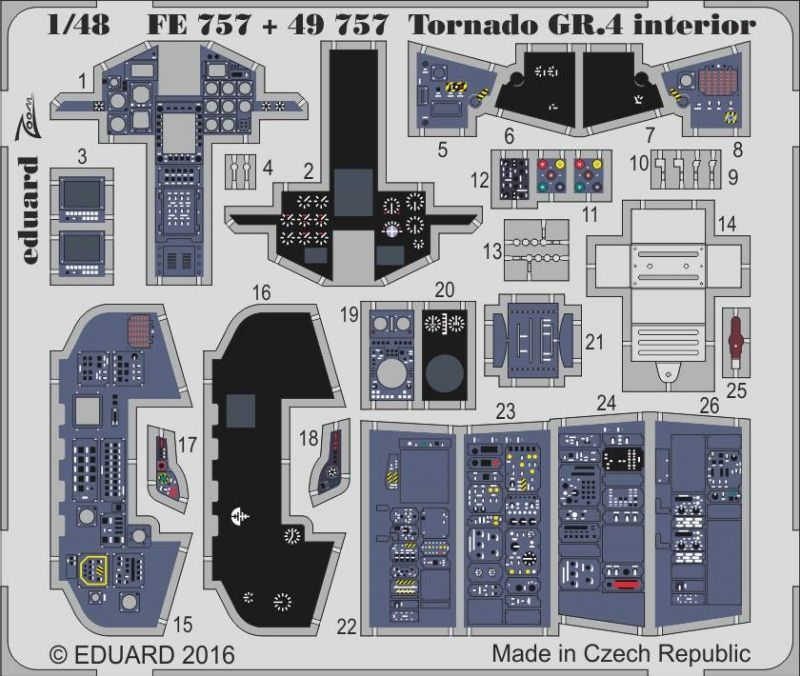 фото Фототравление eduard fe757 tornado gr.4 интерьер 1/48