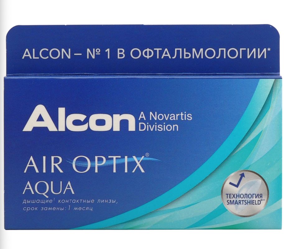 фото Air optix aqua (3 линзы) + one step 360 мл.(8.6, -8.00)