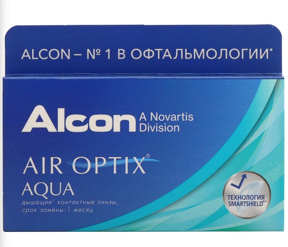 фото Air optix aqua (3 линзы) + one step 360 мл.(8.6, -6.50)