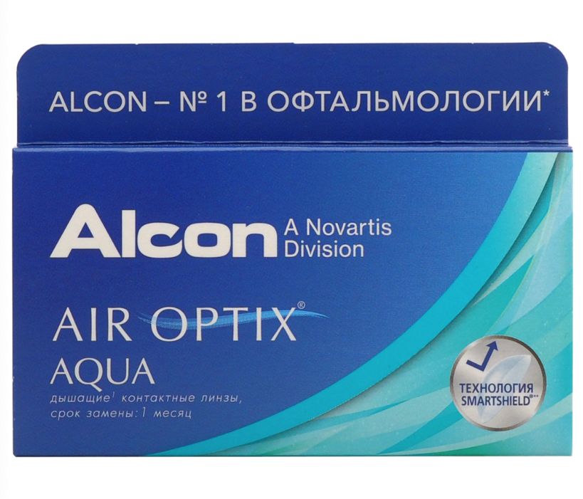 фото Air optix aqua (3 линзы) + one step 360 мл.(8.6, -5.75)