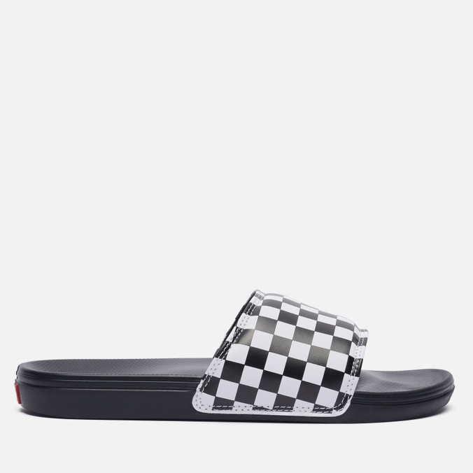 фото Сланцы унисекс vans la costa checkerboard черные 36.5 eu