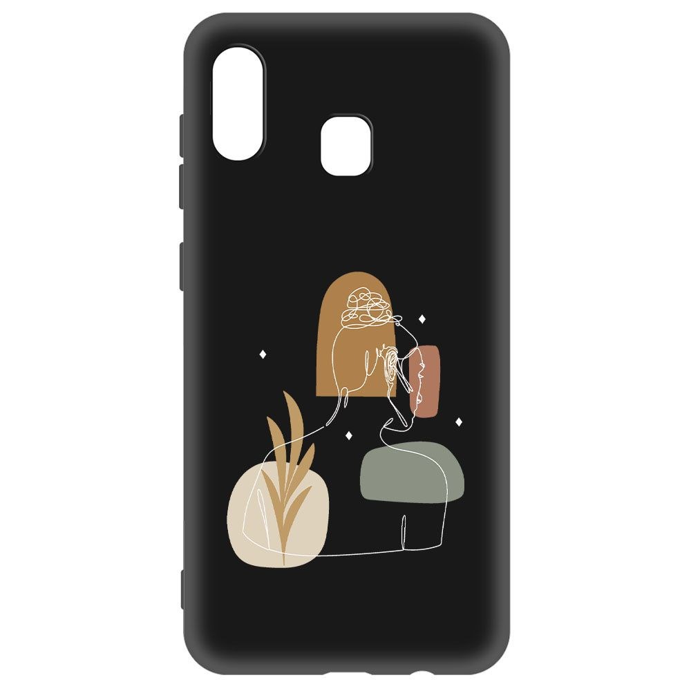 

Чехол-накладка Krutoff Soft Case Таинственность для Samsung Galaxy A20 (A205) черный