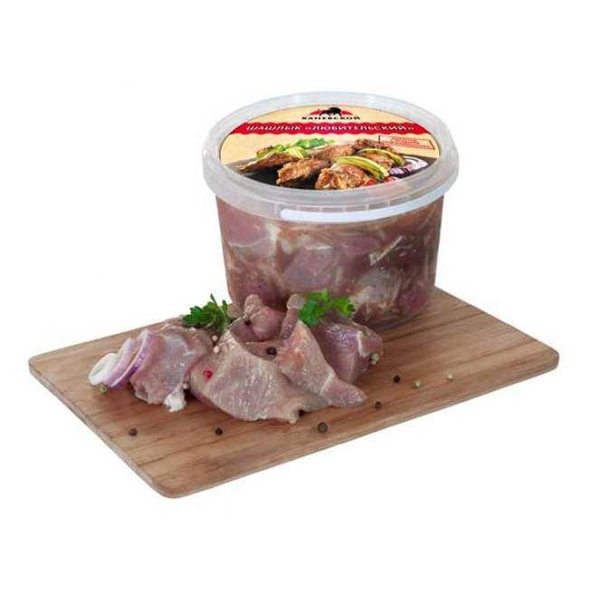 

Шашлык из свинины Каневской Любительский в маринаде охлажденный +-2 кг