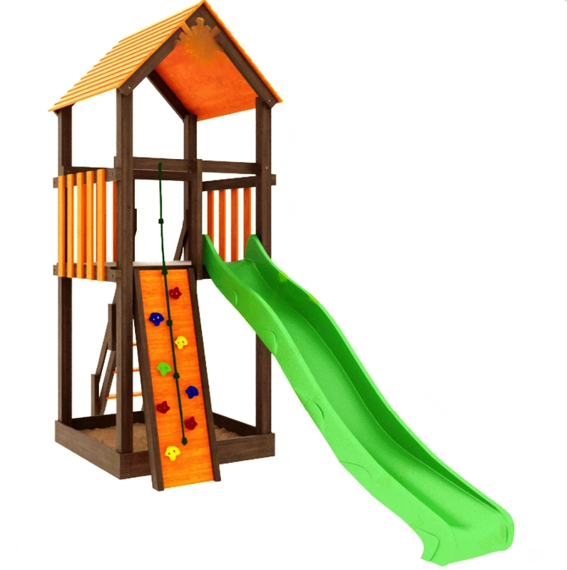 

Деревянная детская площадка IgraGrad Classic Панда Фани Tower скалодром, 498
