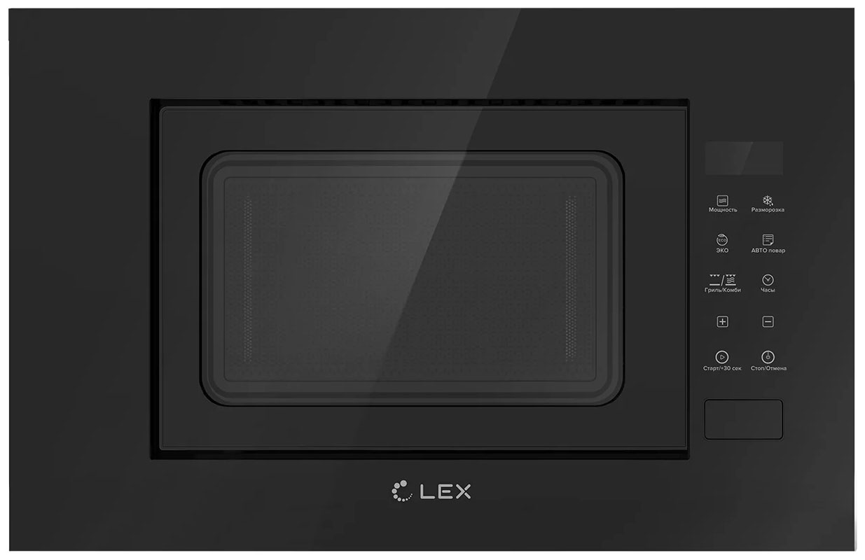 Встраиваемая микроволновая печь LEX BIMO 20.02 BLACK черный подставка стеклянная для торта вращающаяся доляна фруктовый лёд d 32 см ㅤ
